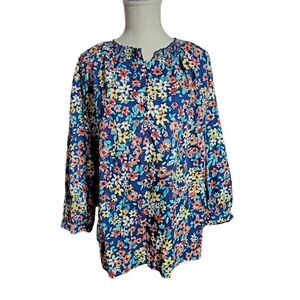 St. John's Bay Floral Blouse Women's Top. Size 2X. Plus Size.